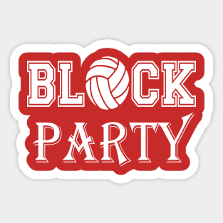 Block Party Volleyball Sticker